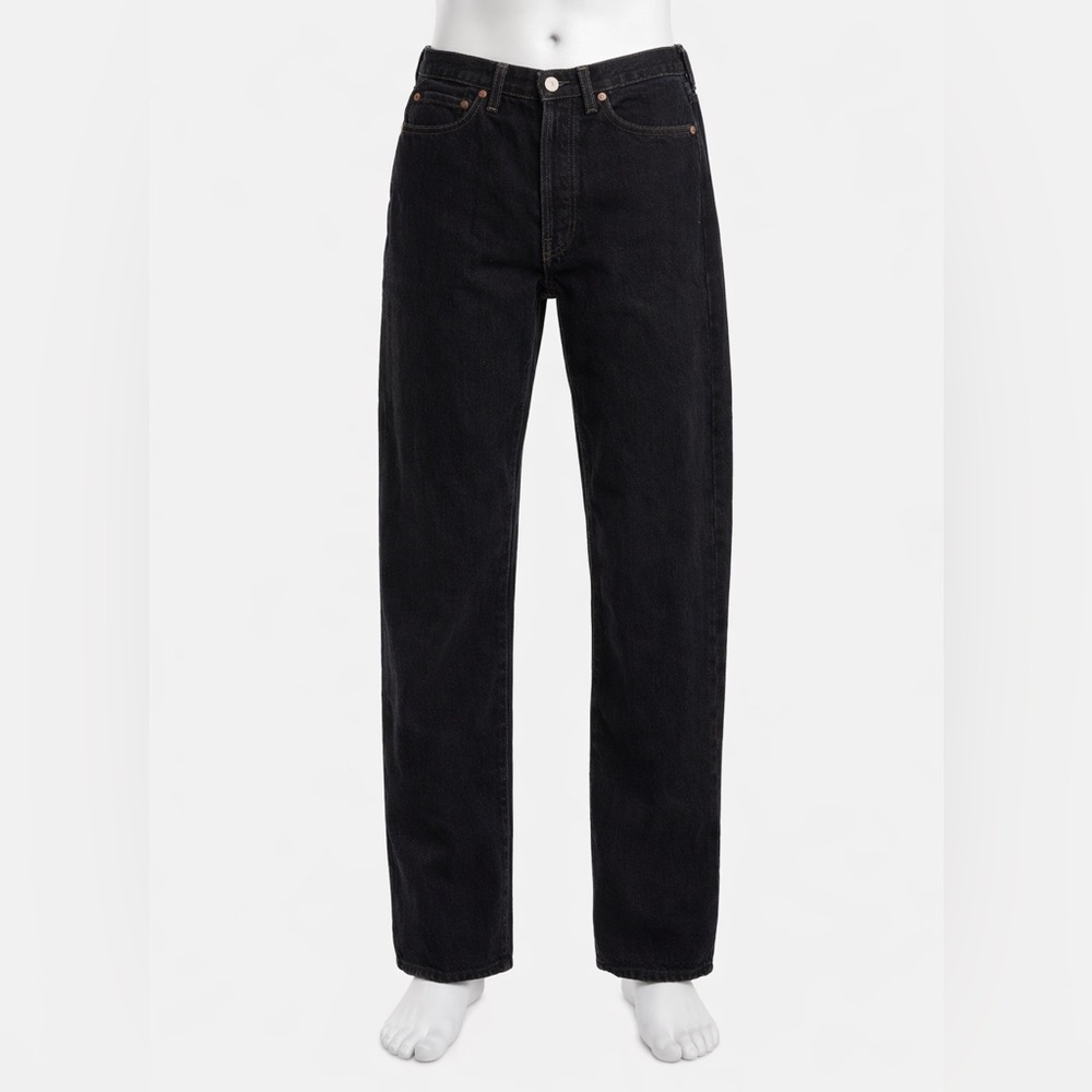 Levi’s 501 Black Button Fly Straight Leg Jeans Mens 32x36 Classic Denim